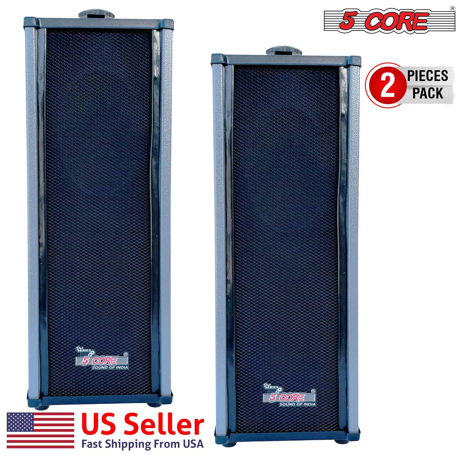 5Core Speaker Commercial Paging PA On Wall Mount Indoor Outdoor Home