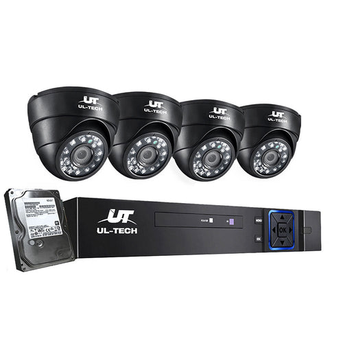 UL-tech CCTV Camera Security System Home 8CH DVR 1080P 4 Dome cameras