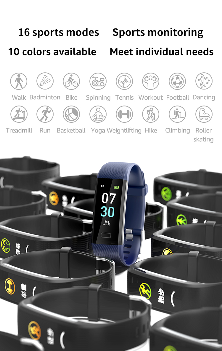 Waterproof Sport Smart Bracelet Health Monitor Smartwatch